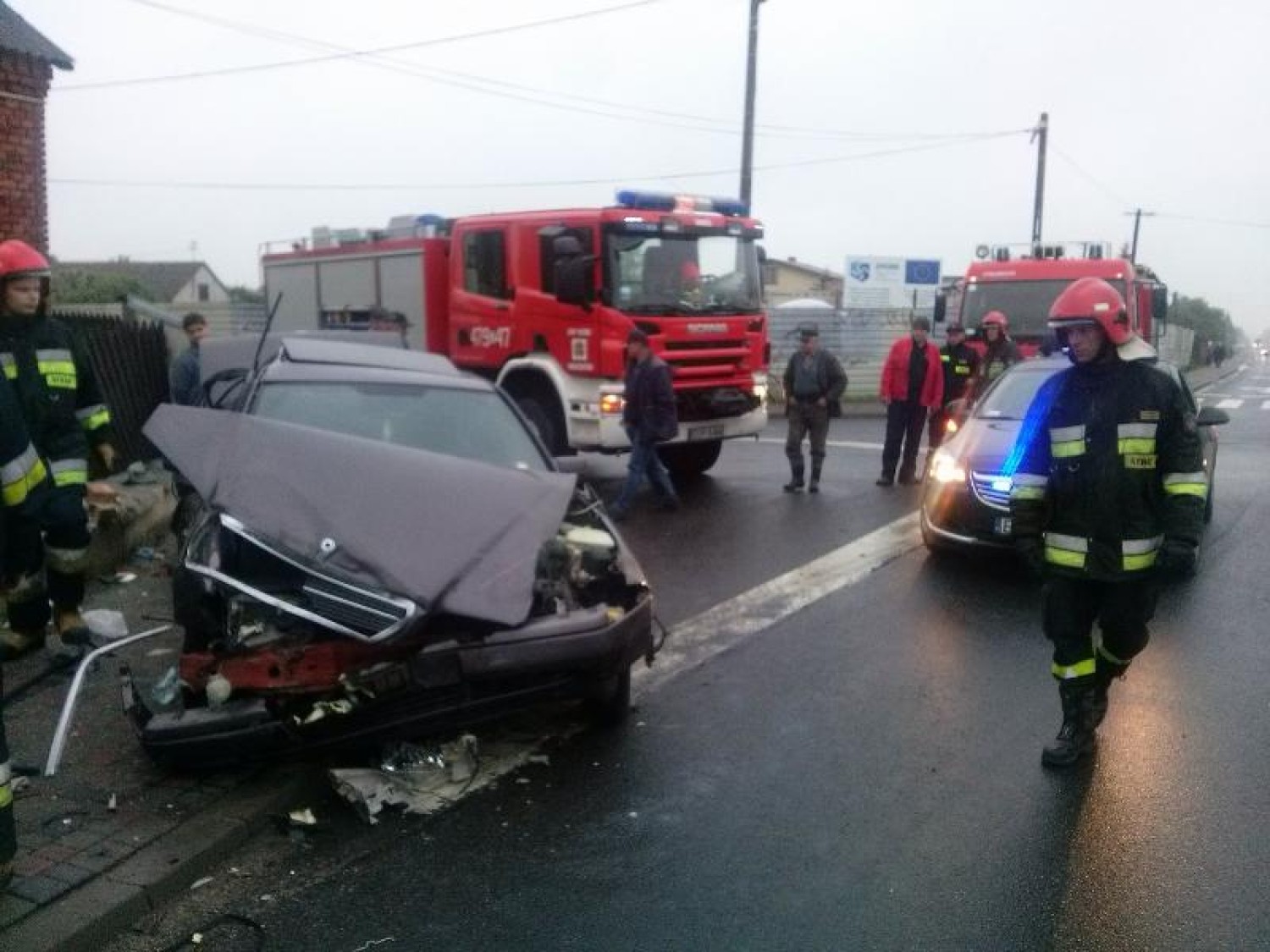 Wypadek w Mniszkowie / fot. PSP Opoczno