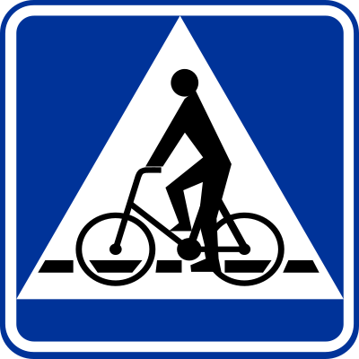 Znak pionowy D-6a - przejazd dla rowerów