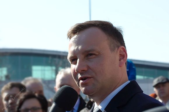 Andrzej Duda podczas wizyty w Opocznie
