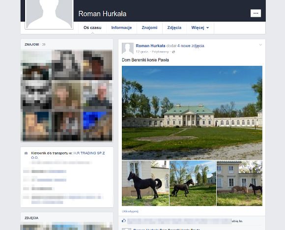 Dom Bereniki i konie Pawła / Zrzut ekranu profilu FB przedstawiciela H.R. Trading