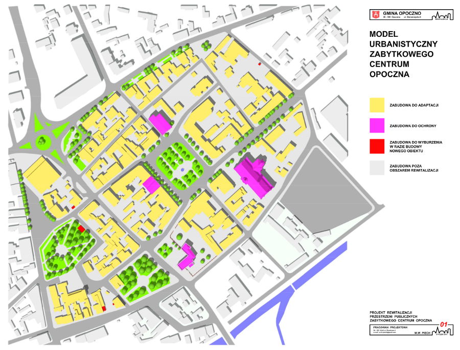 Model urbanistyczny zabytkowego centrum Opoczna