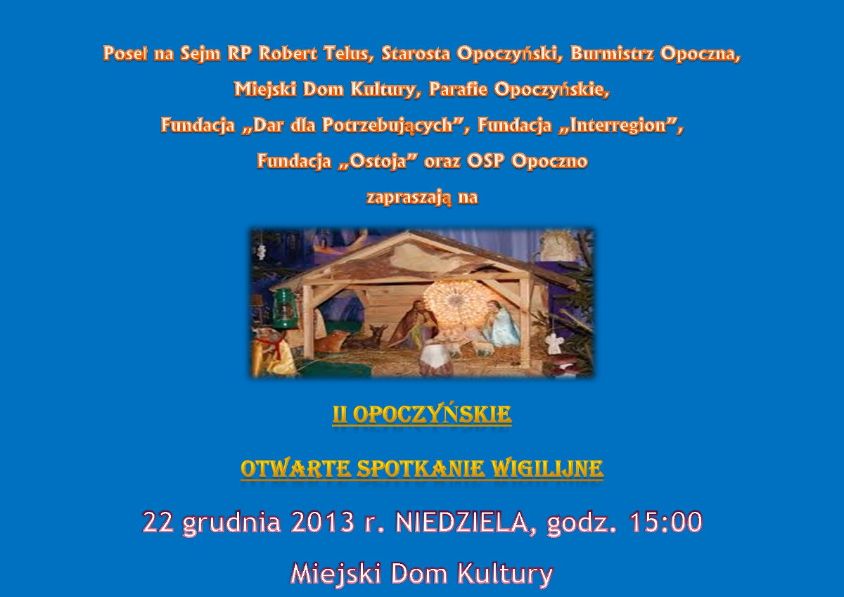 II Opoczyńskie Otwarte Spotkanie Wigilijne