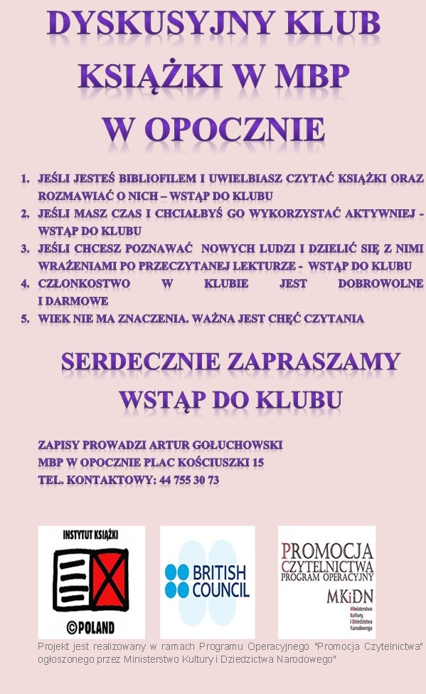 Opoczyński Dyskusyjny Klub Książki Opoczyński Dyskusyjny Klub Książki