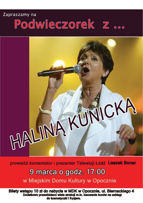 „Podwieczorek z … Haliną Kunicką” w MDK