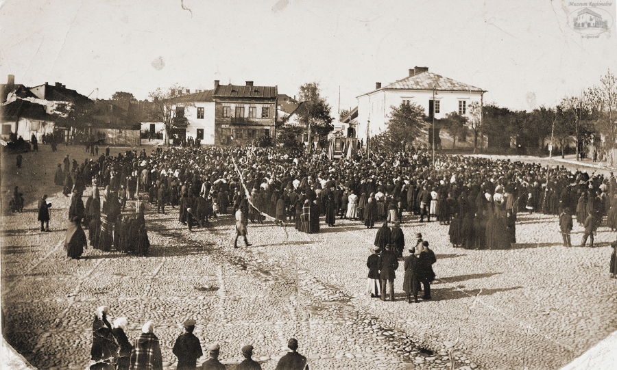 1917 rok. Odsłonięcie pomnika Tadeusza Kościuszki