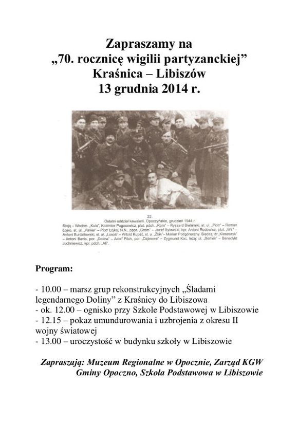 Wigilia partyzancka 2014 wigilia partyzancka 2014