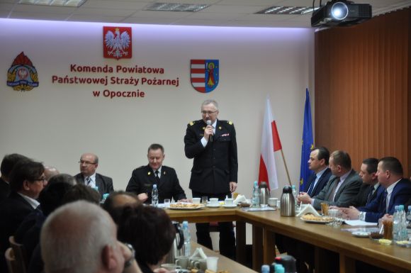 Narada podsumowująca działalność KP PSP w Opocznie w 2014 r. / fot.: PSP Opoczno