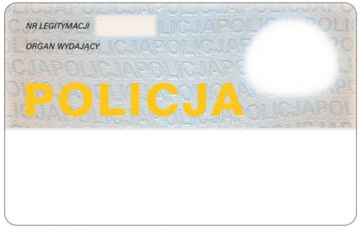 Rewers nowej legitymacji policjnej