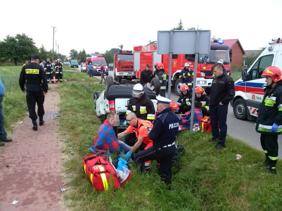 Wypadek w Wygnanowie. / fot.: PSP Opoczno