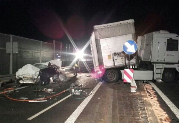 Wypadek na obwodnicy Opoczna / fot: PSP Opoczno